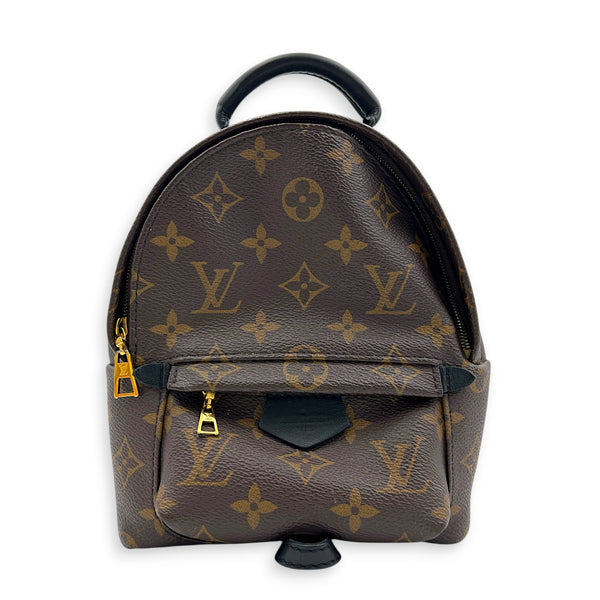 Palm Springs Backpack Mini Monogram in Monogram Coated Canvas, Gold hardware
