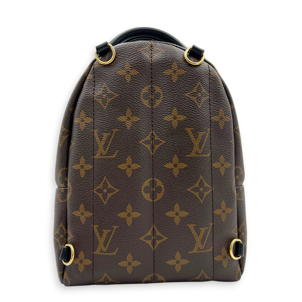 Palm Springs Backpack Mini Monogram in Monogram Coated Canvas, Gold hardware
