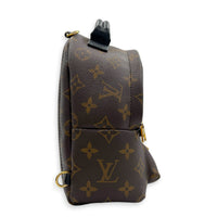 Palm Springs Backpack Mini Monogram in Monogram Coated Canvas, Gold hardware
