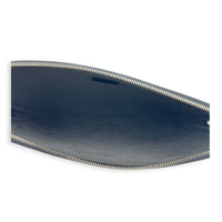 Porte-Document Messenger Noir in Taurillon Leather, Silver hardware