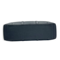 Porte-Document Messenger Noir in Taurillon Leather, Silver hardware