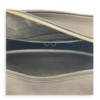 Porte-Document Messenger Noir in Taurillon Leather, Silver hardware