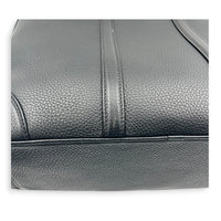 Porte-Document Messenger Noir in Taurillon Leather, Silver hardware