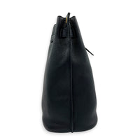 Boucle Bucket Bag Black in Calfskin, Gold hardware