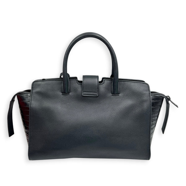 Downtown Top Handle Bag Black in Calfskin, Monochrome hardware