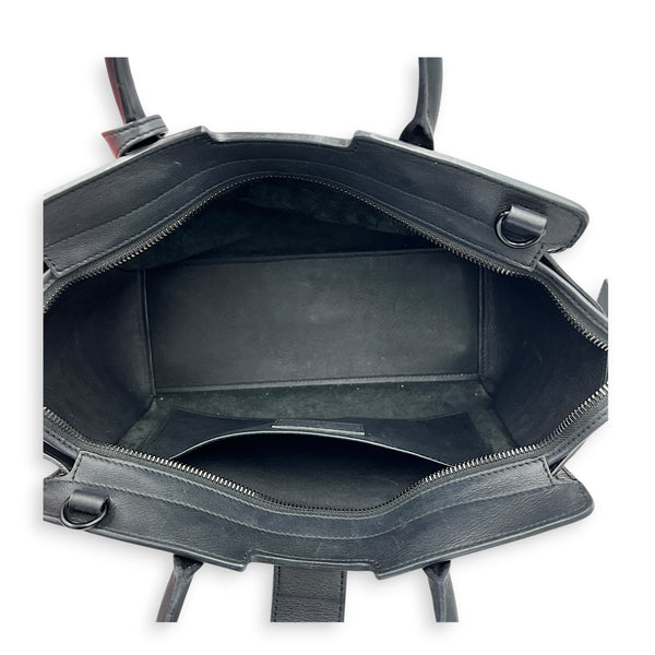 Downtown Top Handle Bag Black in Calfskin, Monochrome hardware