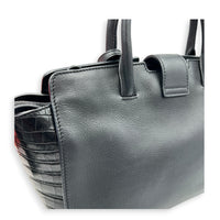 Downtown Top Handle Bag Black in Calfskin, Monochrome hardware