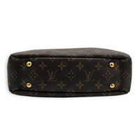 Pallas Brown Top Handle Bag in Monogram Coated Canvas, Gold hardware