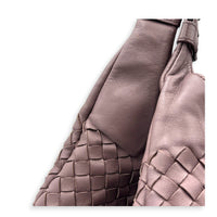 Campana Shoulder Bag Purple in Intrecciato Leather, Ruthenium hardware