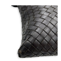 Intrecciato Crossbody Bag Brown in Intrecciato Leather, Silver hardware