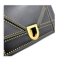 Diorama Shoulder Bag Black in Calfskin, Gold hardware