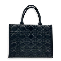 Book Tote Tote Bag Medium Black in Calfskin, Gold hardware