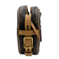 Boite Chapeau Souple Shoulder Bag MM Brown in Monogram Coated Canvas, Gold hardware