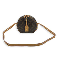 Boite Chapeau Souple Shoulder Bag MM Brown in Monogram Coated Canvas, Gold hardware