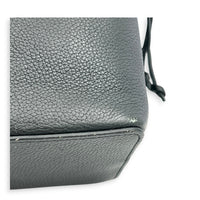 LockMe Bucket Bag Nano  Black in Taurillon Leather, Silver hardware