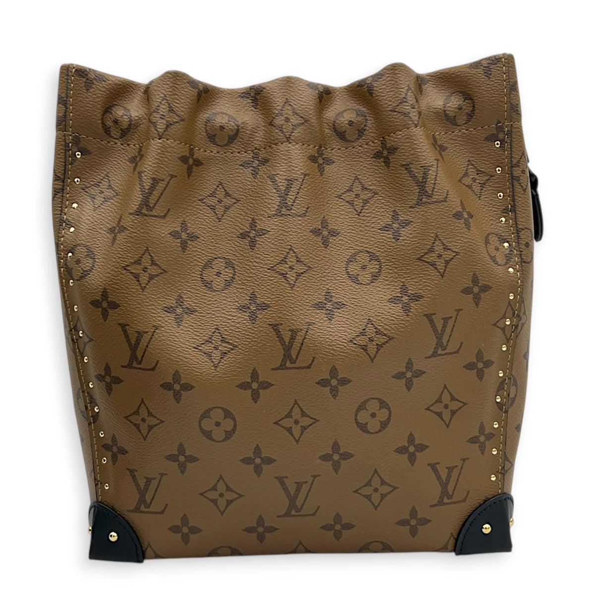 Noe Trunk Shoulder Bag PM Brown in Monogram Coated Canvas, Gold hardware