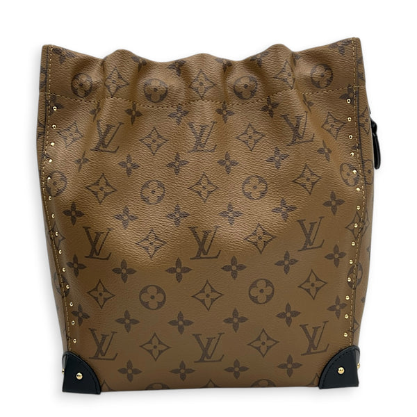 Noe Trunk Shoulder Bag PM Brown in Monogram Coated Canvas, Gold hardware