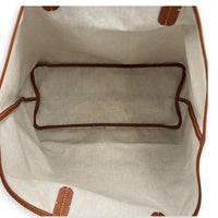 Saint Louis Tote Bag PM Brown in Coated Canvas, Silver hardware