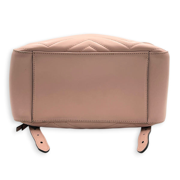 GG Marmont Backpack Pink in Calfskin, Gold hardware