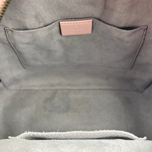 GG Marmont Backpack Pink in Calfskin, Gold hardware