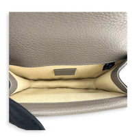 Dionysus Grey Shoulder Bag in Calfskin, Silver hardware