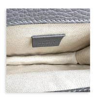 Dionysus Grey Shoulder Bag in Calfskin, Silver hardware
