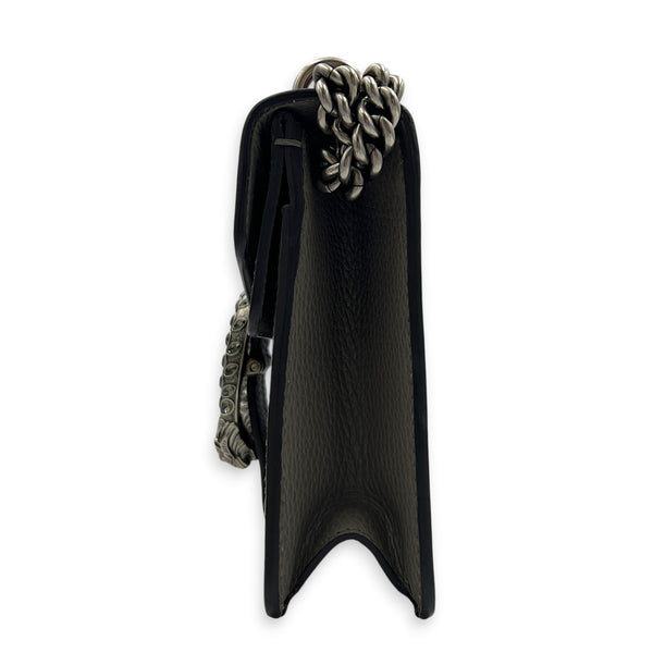 Dionysus Grey Shoulder Bag in Calfskin, Silver hardware