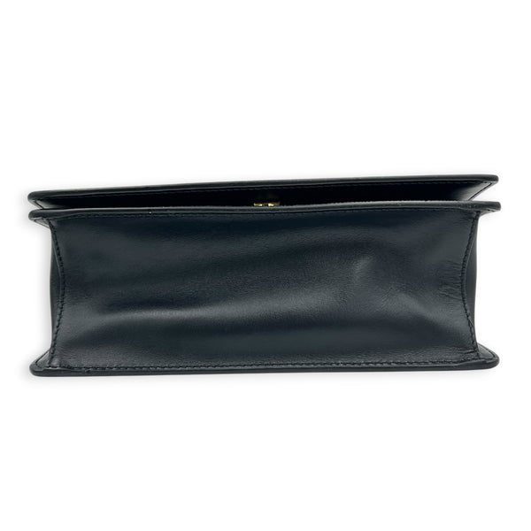 Saffiano Chain Bicolor Shoulder Bag in Saffiano Leather, Gold hardware