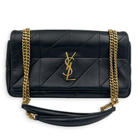Jamie Shoulder Bag Medium Black in Lambskin, Gold hardware