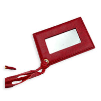 City Top Handle Bag Red in Distressed Leather, Gold hardware