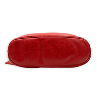 City Top Handle Bag Red in Distressed Leather, Gold hardware