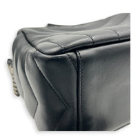 LouLou Camera Bag Small Noir in Lambskin, Silver hardware