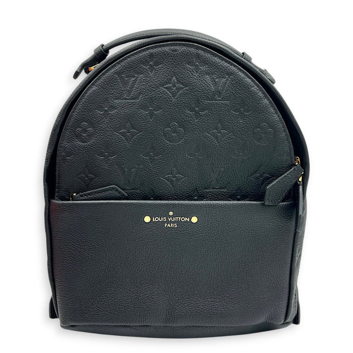 Sorbonne Black Backpack in Monogram Empreinte Leather, Gold hardware