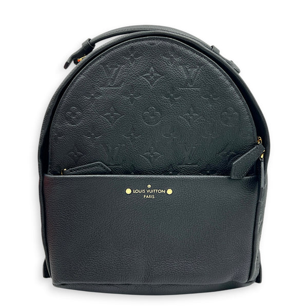 Sorbonne Black Backpack in Monogram Empreinte Leather, Gold hardware