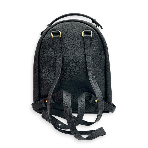 Sorbonne Black Backpack in Monogram Empreinte Leather, Gold hardware