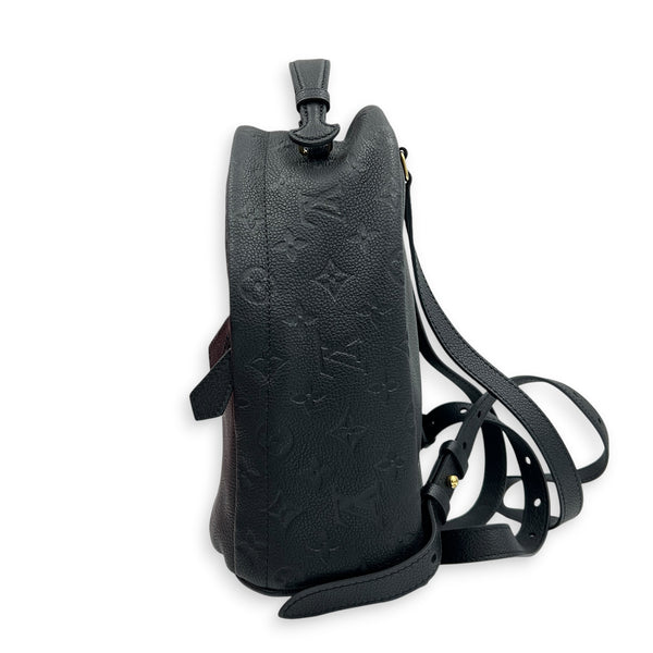 Sorbonne Black Backpack in Monogram Empreinte Leather, Gold hardware