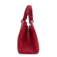 CC Tote Bag Red in Caviar Leather, Silver hardware