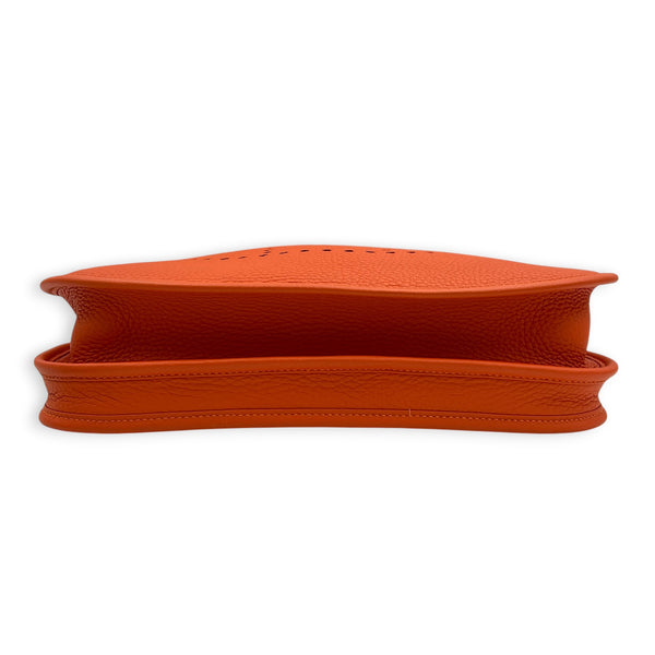 Evelyne III 29 Orange Crossbody Bag in Clemence, Palladium hardware