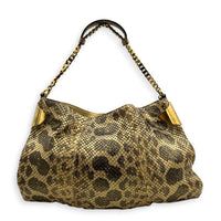 1970 Shoulder Bag Gold in Python Leather, Gold hardware