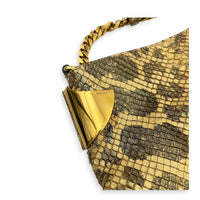1970 Shoulder Bag Gold in Python Leather, Gold hardware