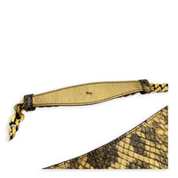 1970 Shoulder Bag Gold in Python Leather, Gold hardware