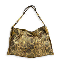 1970 Shoulder Bag Gold in Python Leather, Gold hardware