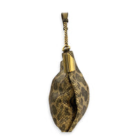 1970 Shoulder Bag Gold in Python Leather, Gold hardware
