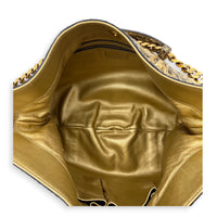 1970 Shoulder Bag Gold in Python Leather, Gold hardware