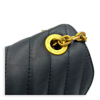 New Wave Shoulder Bag MM Black in Calfskin, Gold hardware