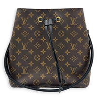 NeoNoe Bucket Bag MM Brown in Monogram Coated Canvas, Gold hardware
