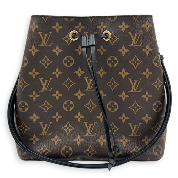 NeoNoe Bucket Bag MM Brown in Monogram Coated Canvas, Gold hardware