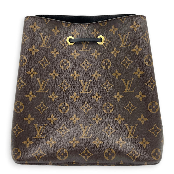 NeoNoe Bucket Bag MM Brown in Monogram Coated Canvas, Gold hardware