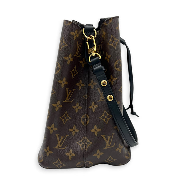 NeoNoe Bucket Bag MM Brown in Monogram Coated Canvas, Gold hardware