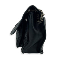 Niki Shoulder Bag Medium Black in Distressed Leather, Gunmetal hardware